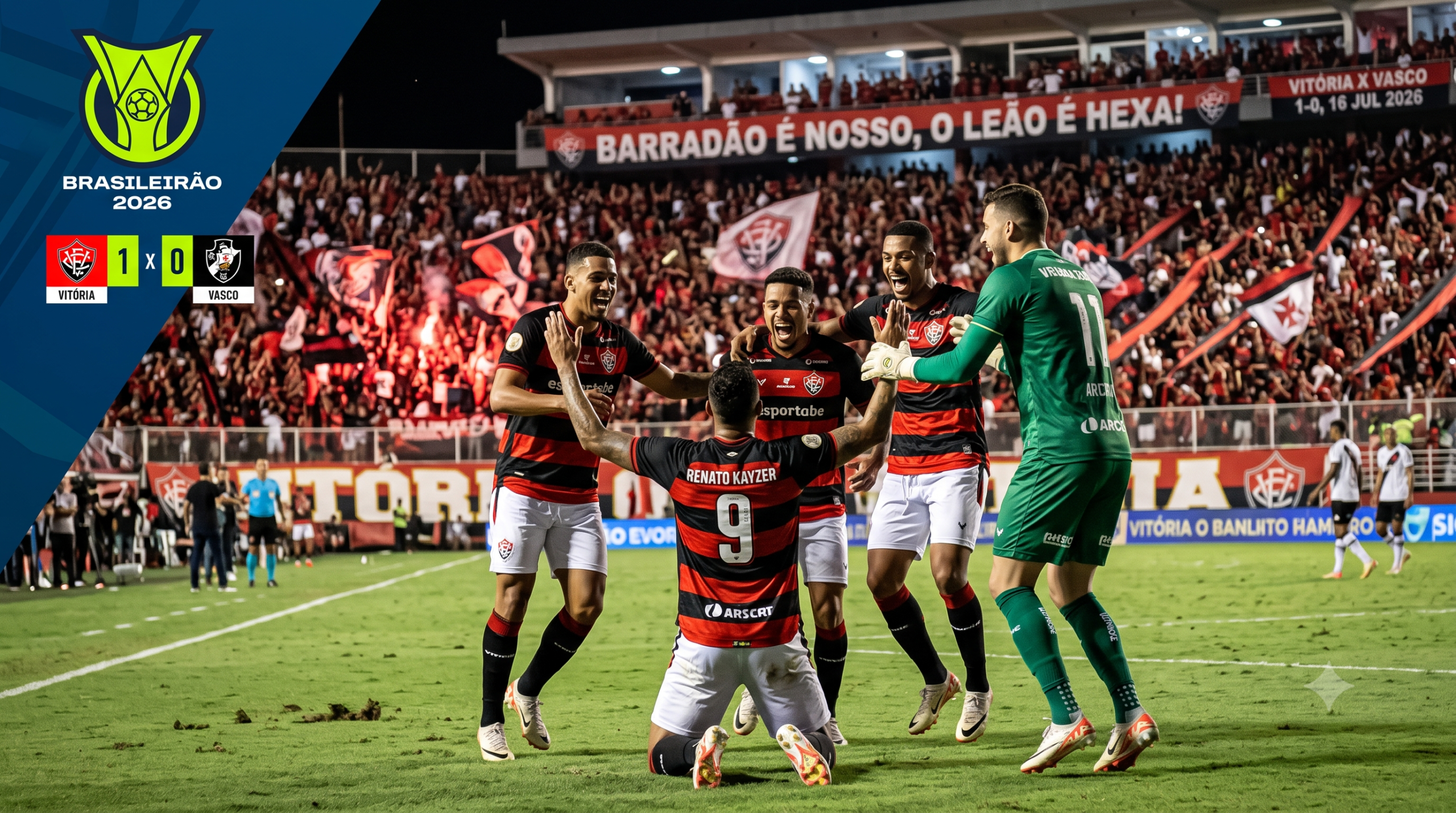 Retorno de Ouro: Vitória Bate o Vasco no Barradão e Cola no Pelotão de Cima do Brasileirão